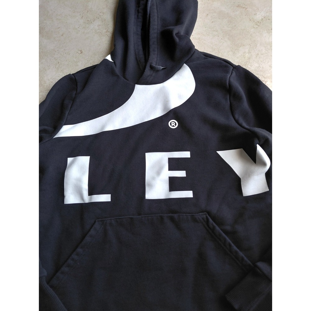 Oakley Men's Custom Fit Pullover Hooded Hoodie Graphic Print Pockets Black Small